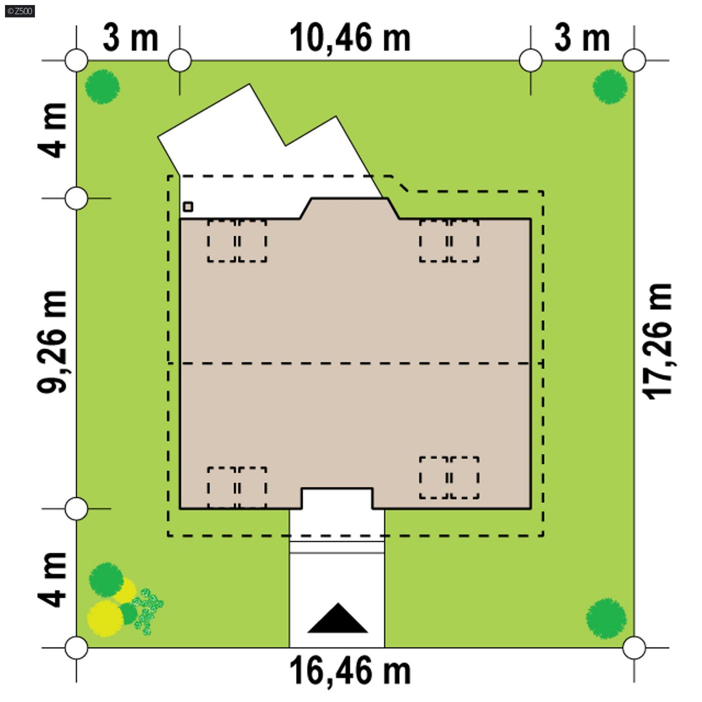 Mājas projekts  - Koka mājas projekts ar mansardu - Z40