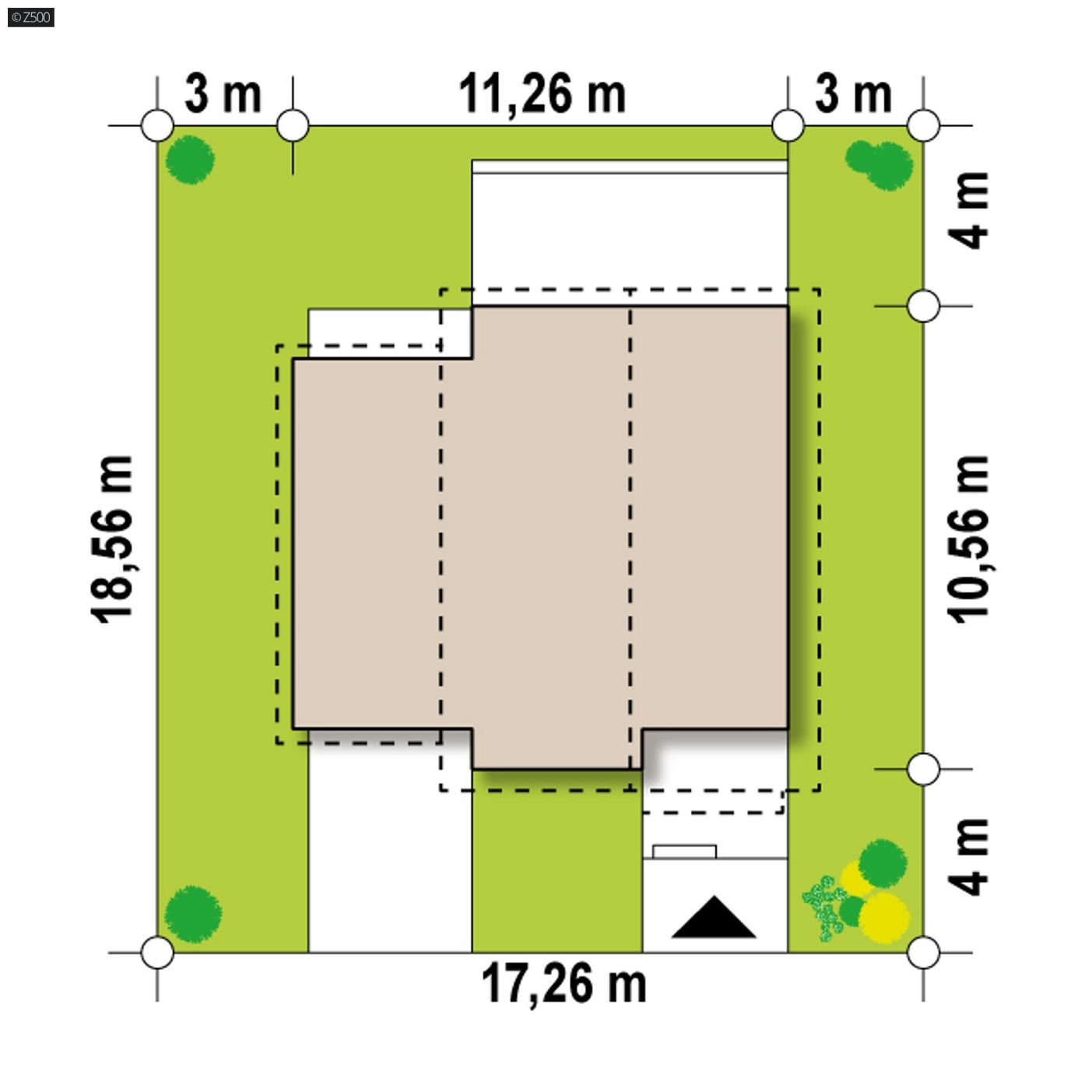 Mājas projekts  - Divstāvu mājas projekts ar balkonu - Z38 L stu GP