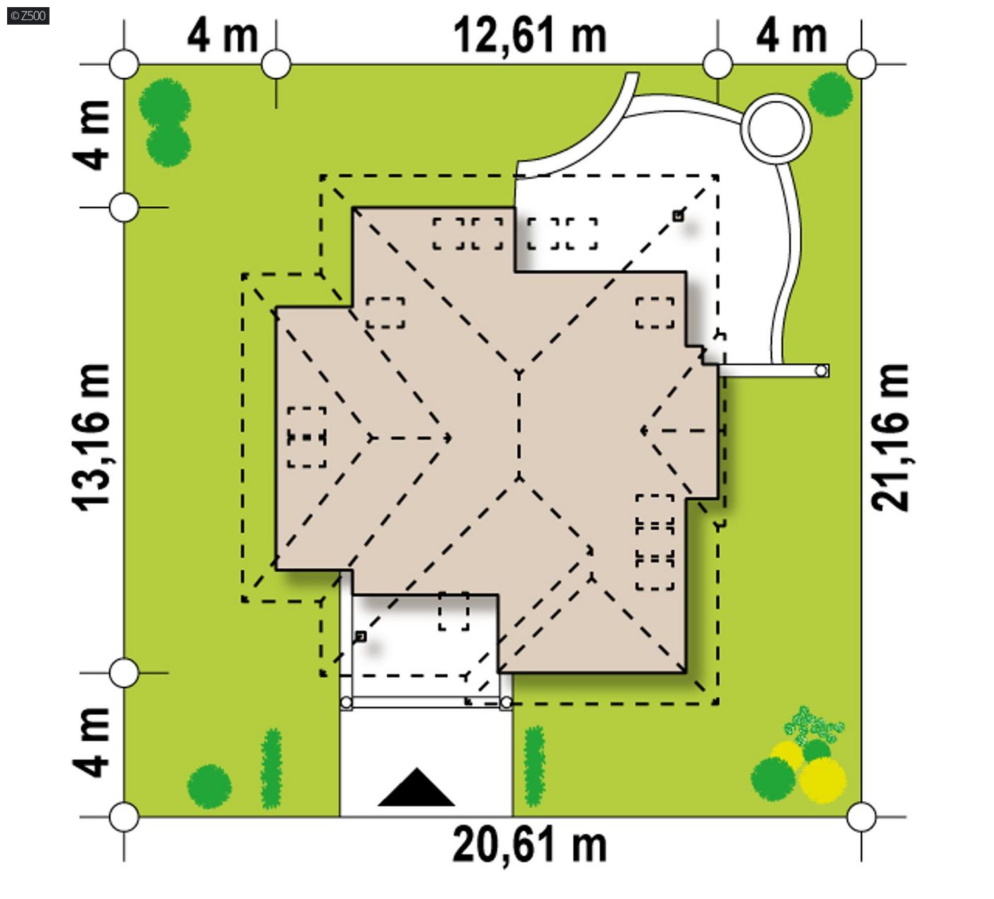 Mājas projekts  - Mājas projekts ar mansardu - Z48 bG