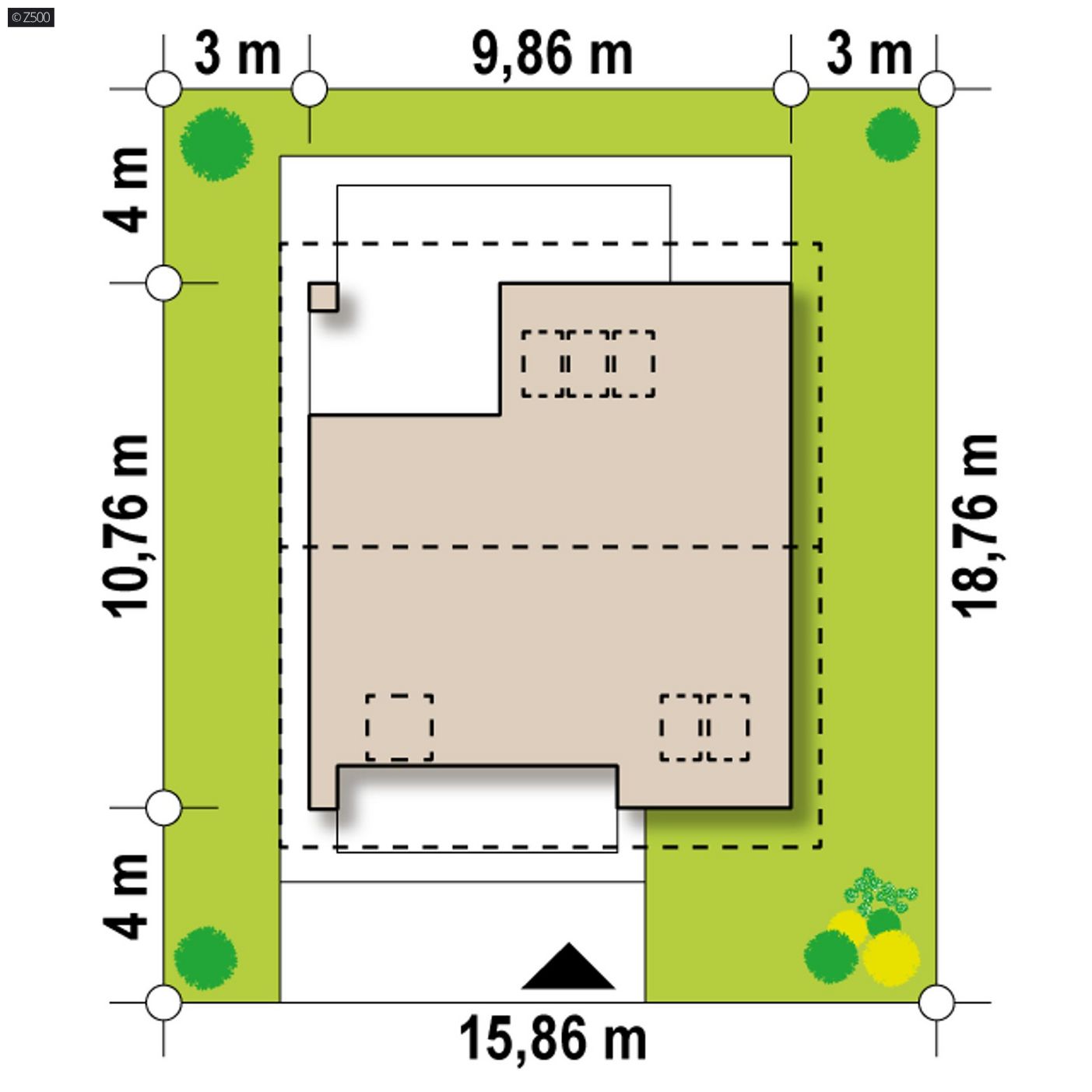 Mājas projekts  - Ģimenes mājas projekts ar mansardu - Z62 A minus