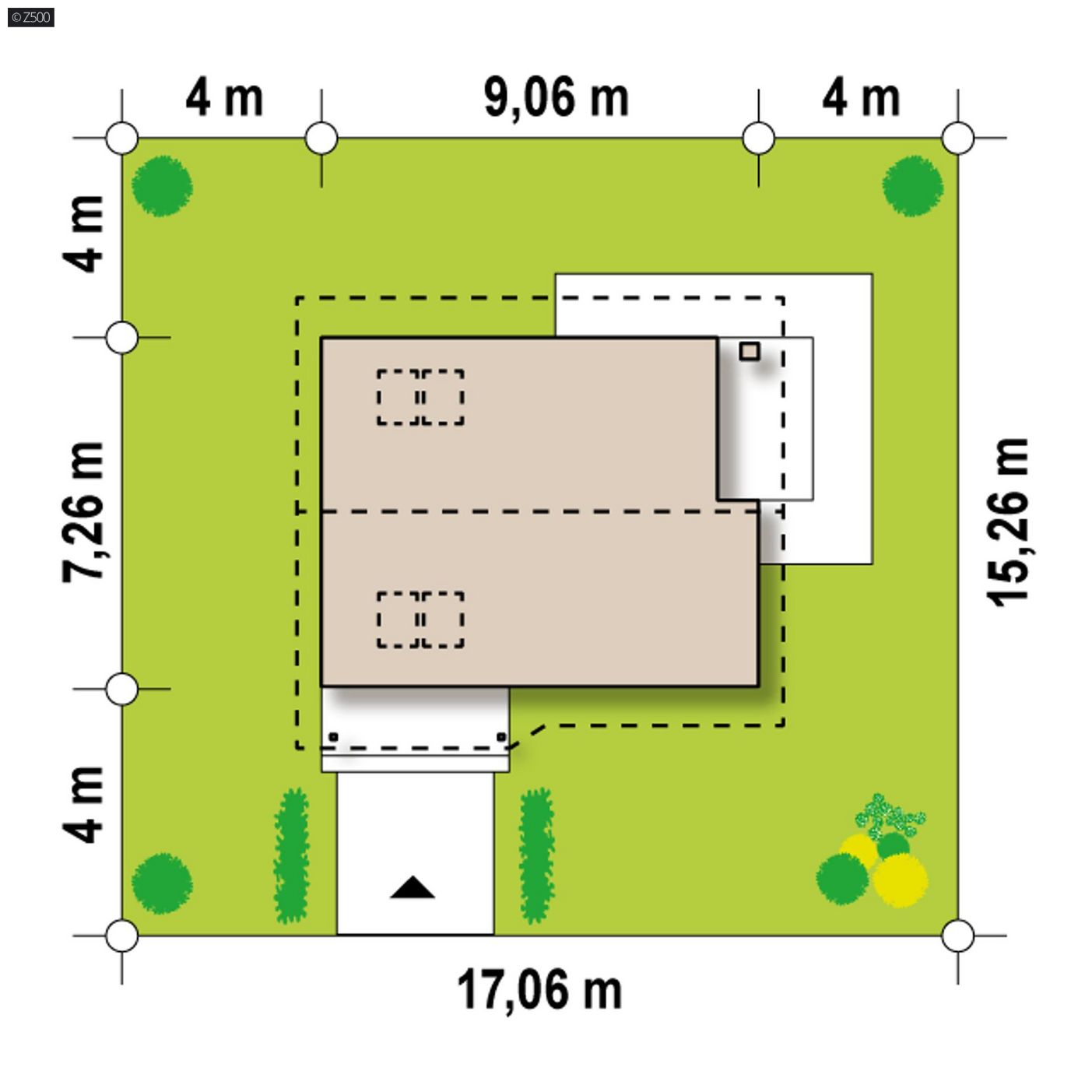 Mājas projekts  - Nelielas mājas projekts ar mansardu - Z71