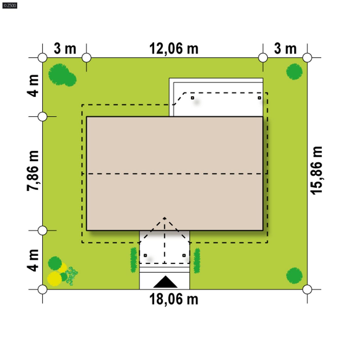 Mājas projekts  - Nelielas vienstāvu mājas projekts - Z72