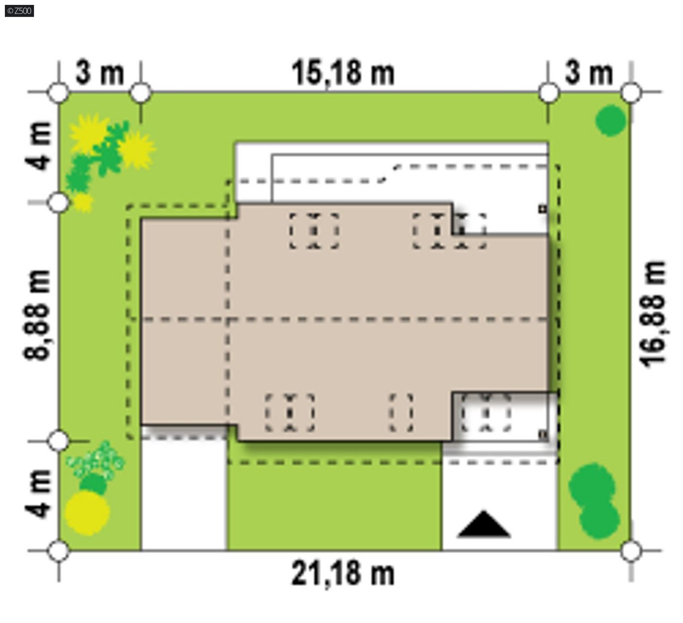 Mājas projekts  - Mājas projekts ar mansardu un garāžu - Z66 L GL