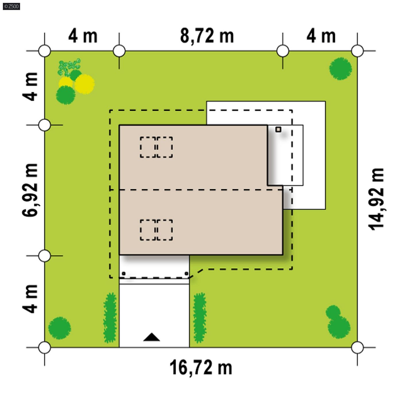 Mājas projekts  - Divstāvu mājas projekts - z71 D
