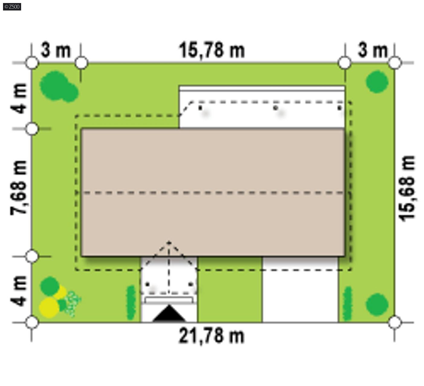 Mājas projekts  - Nelielas vienstāvu mājas projekts ar garāžu - Z72 GP