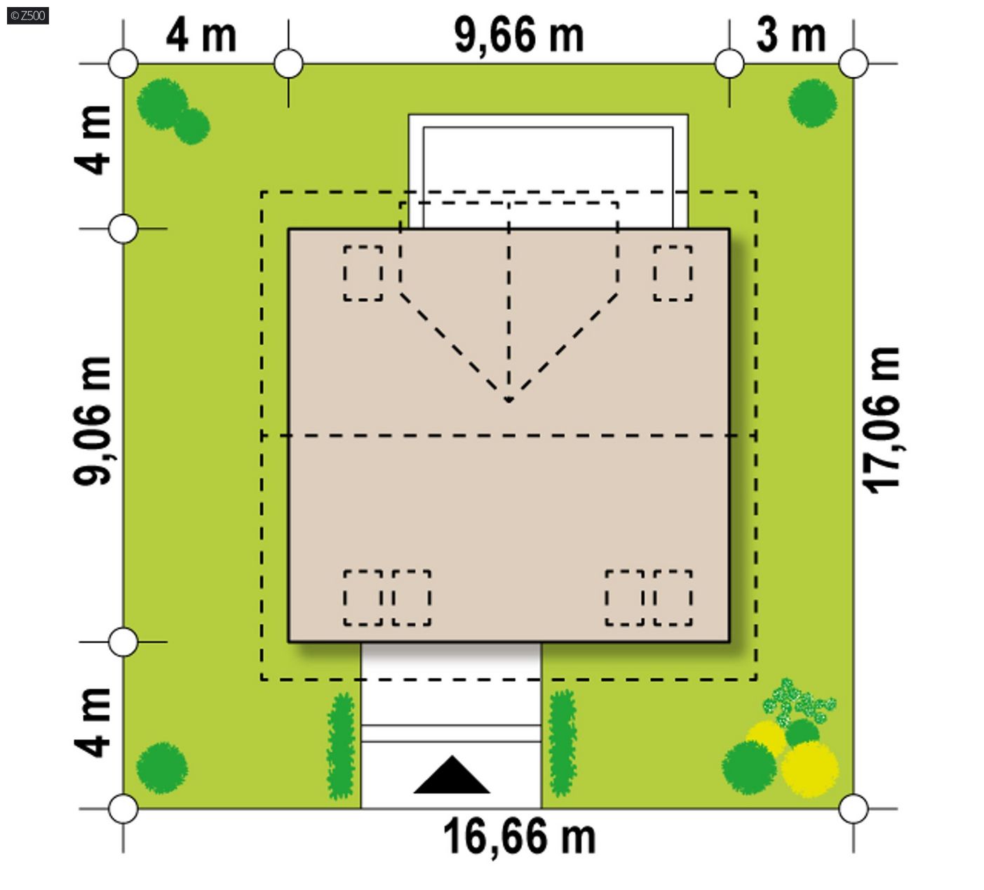 Mājas projekts  - Divstāvu mājas projekts ar balkonu - Z65 v2