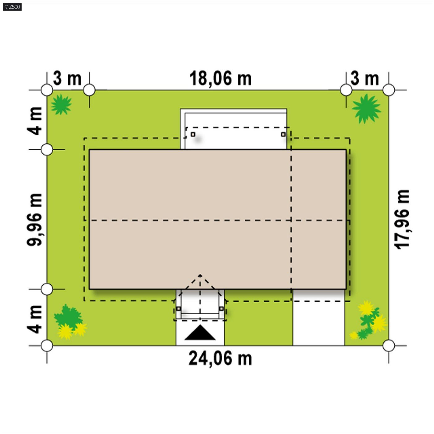 Mājas projekts  - Vienstāva mājas projekts ar garāžu - Z91 GP