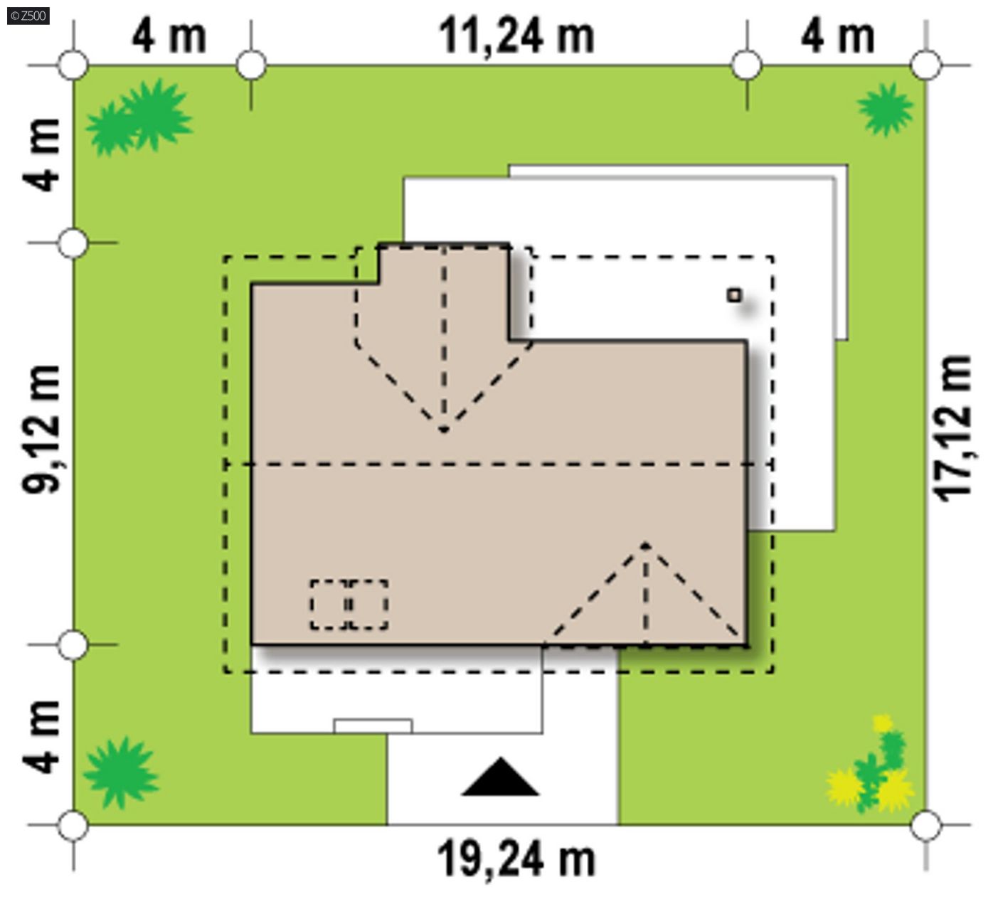 Mājas projekts  - Divstāvu mājas projekts ar balkonu - Z89