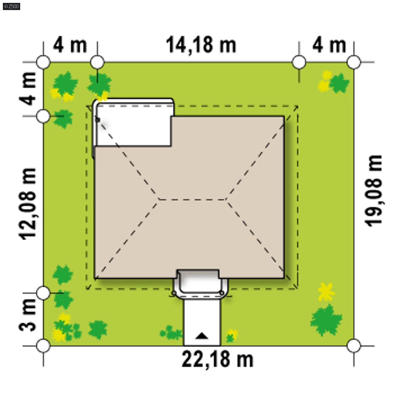 Mājas projekts  - Vienstāvu mājas projekts - Z86 bG