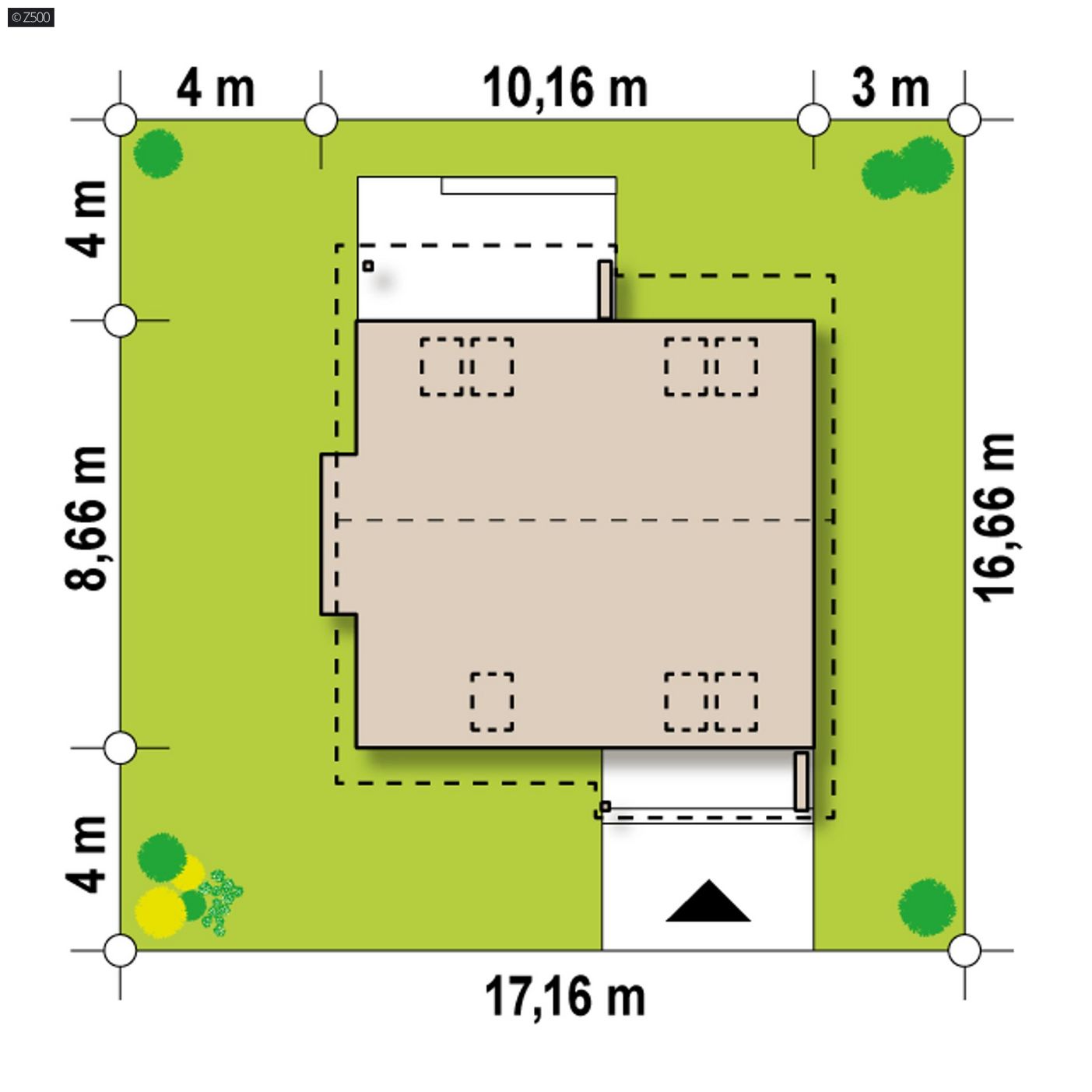 Mājas projekts  - Nelielas mājas projekts ar mansardu - Z102
