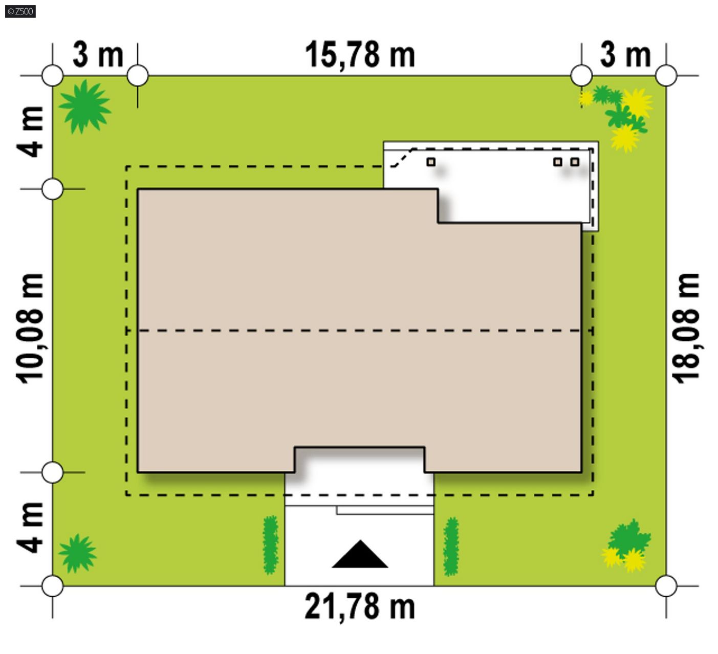 Mājas projekts  - Vienstāvu mājas projekts ar bēniņiem - Z98 h+