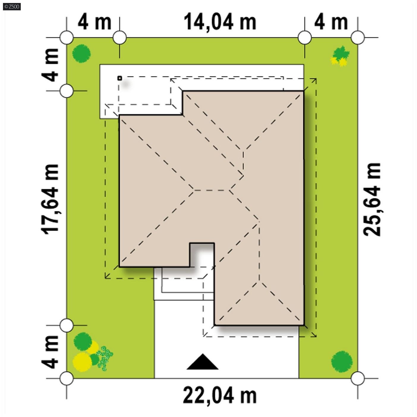 Mājas projekts  - Vienstāvu mājas projekts ar garāžu - Z96