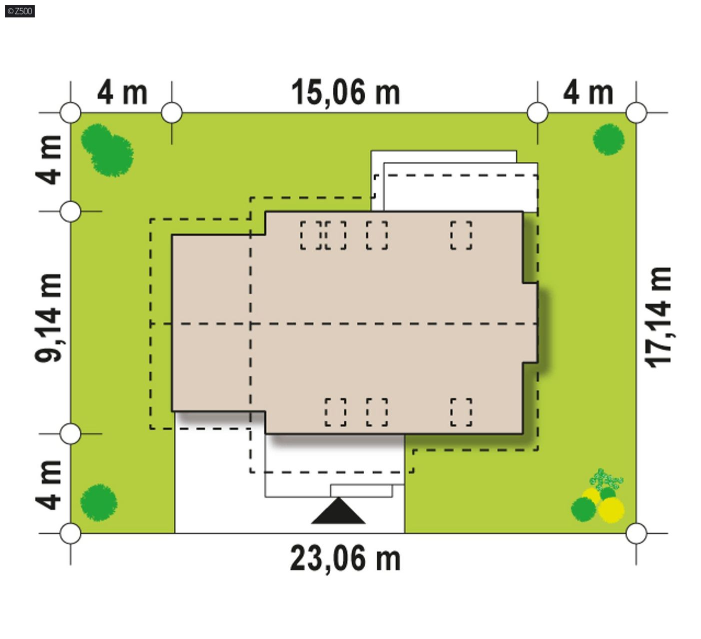 Mājas projekts  - Mājas projekts ar mansardu un garāžu - Z92 GL