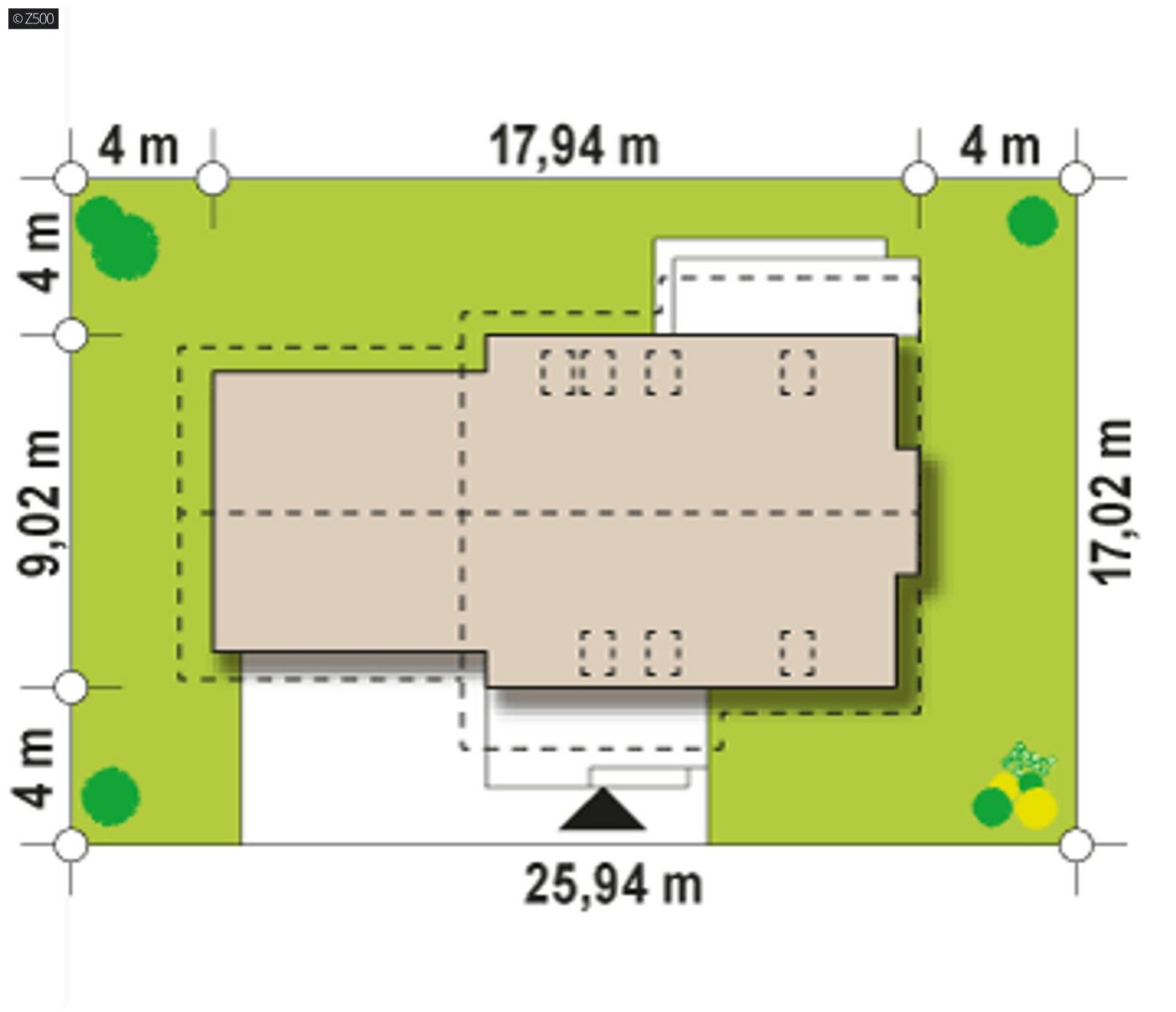 Mājas projekts  - Mājas projekts ar mansardu un divvietīgu garāžu - Z92 GL
