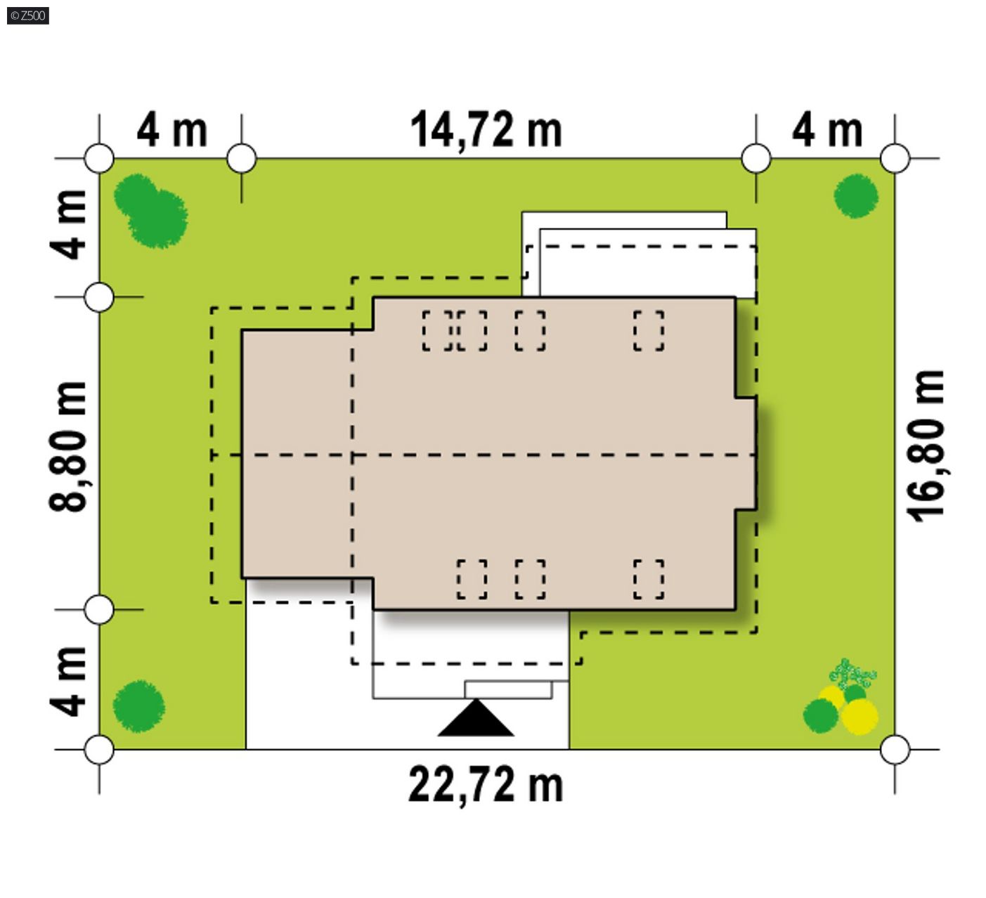Mājas projekts  - Mājas projekts ar mansardu un garāžu - Z92 D GL