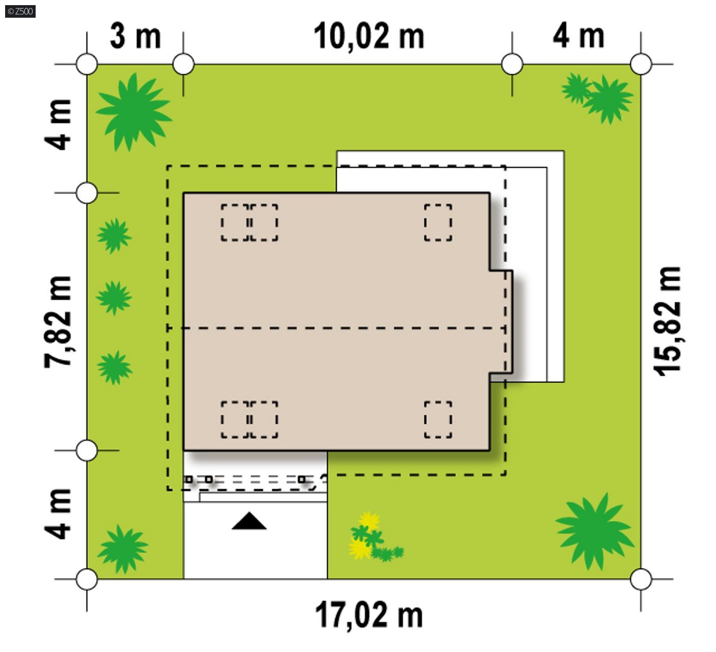 Mājas projekts  - Nelielas mājas projekts ar mansardu - Z101 D
