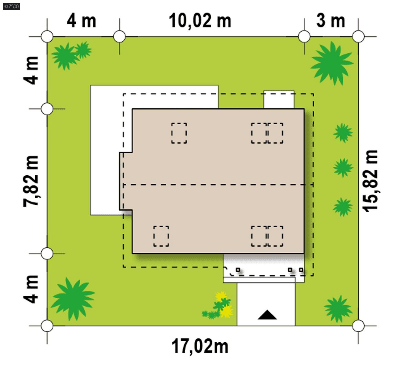 Mājas projekts  - Nelielas mājas projekts ar mansardu - Z101 D L h+