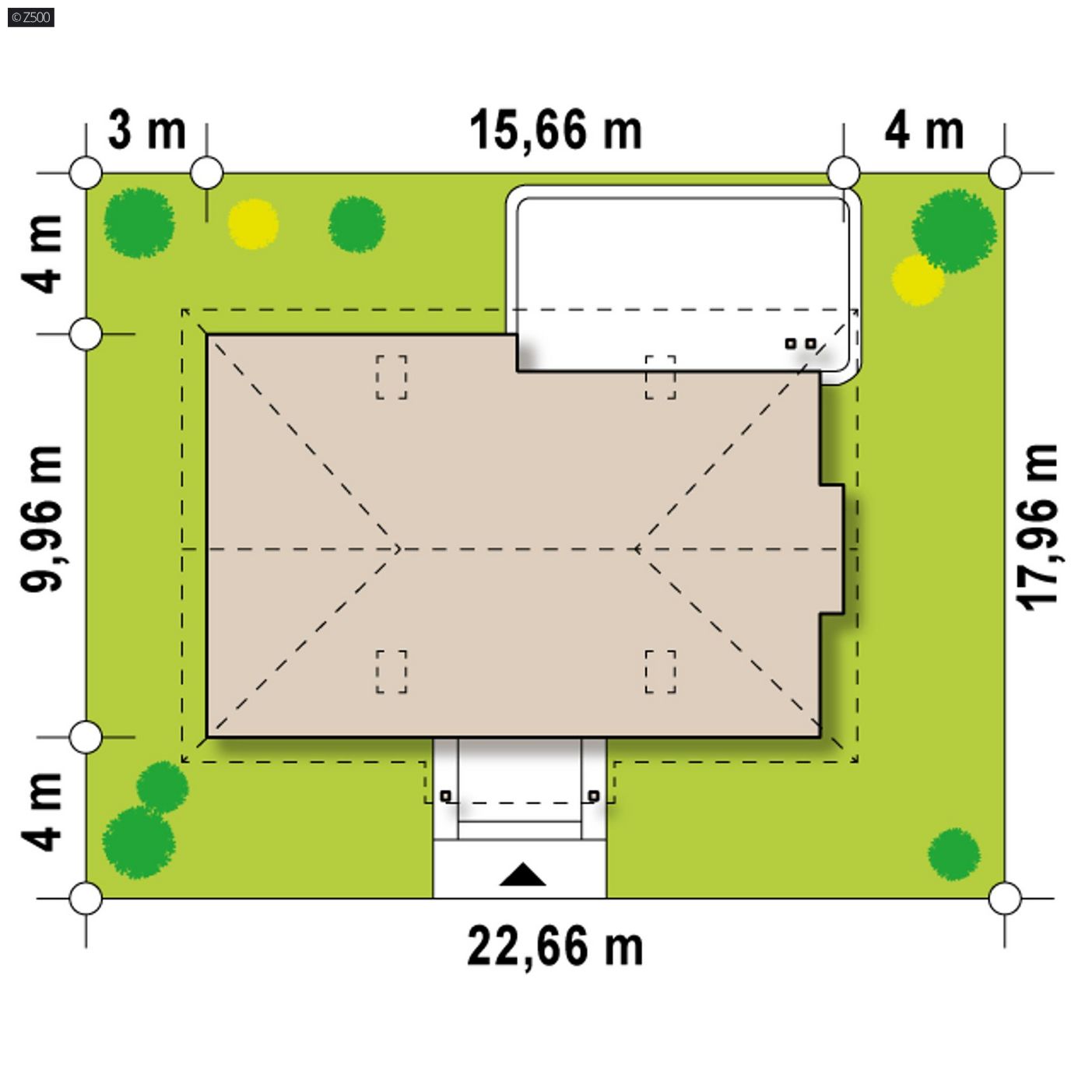 Mājas projekts  - Mājas projekts ar mansardu - Z106