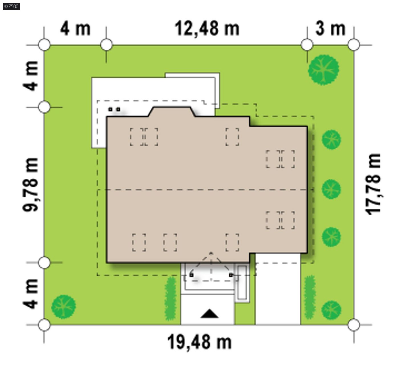 Mājas projekts  - Mājas projekts ar mansardu - Z107