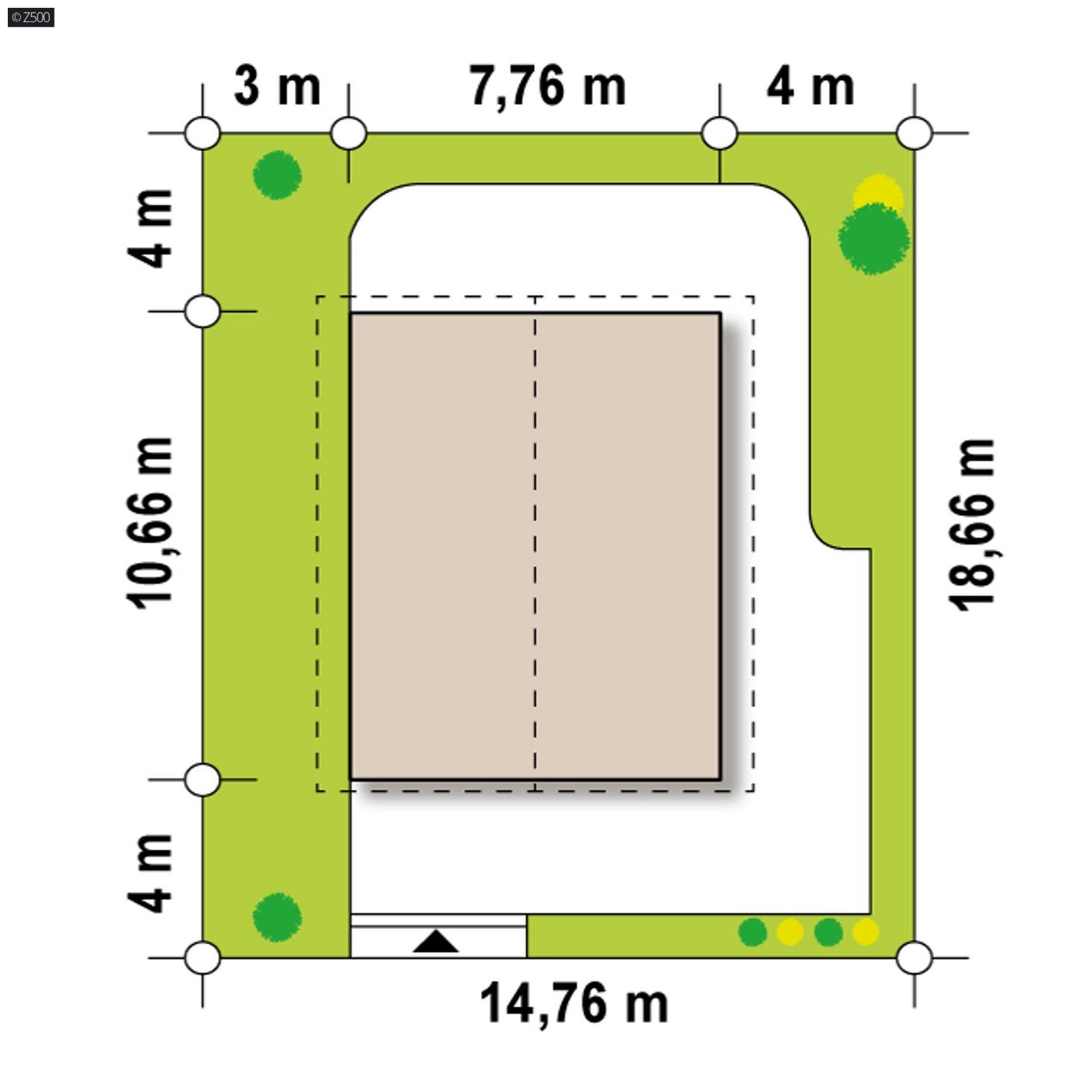 Mājas projekts  - Divstāvu dzīvojamā māja ar terasi - Z115