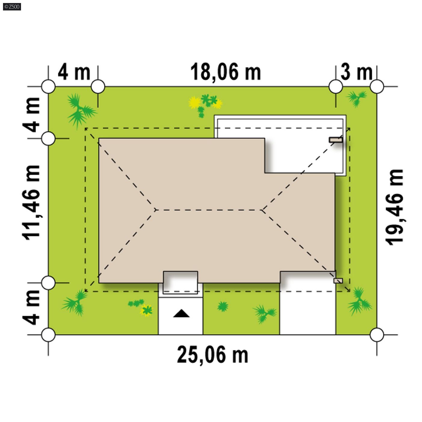 Mājas projekts  - Vienstāvu dzīvojamās mājas projekts - Z123