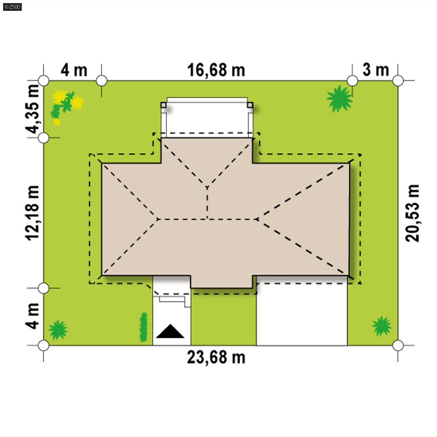 Mājas projekts  - Maza vienstāva māja - Z151 v2