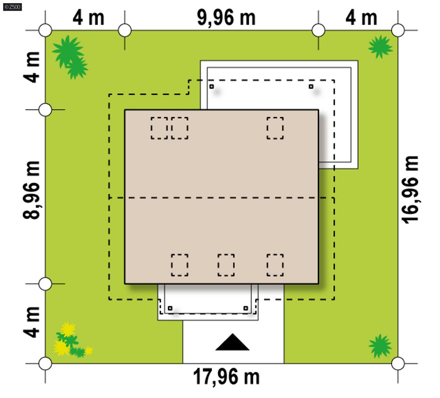 Mājas projekts  - Nelielas divstāvu mājas projekts - Z162 v3