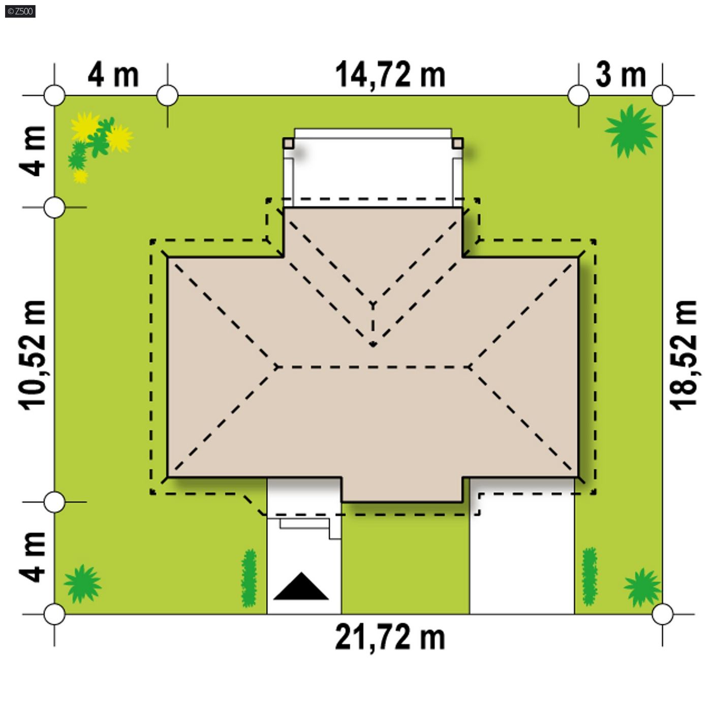 Mājas projekts  - Vienstāvu mājas projekts - Z151 D