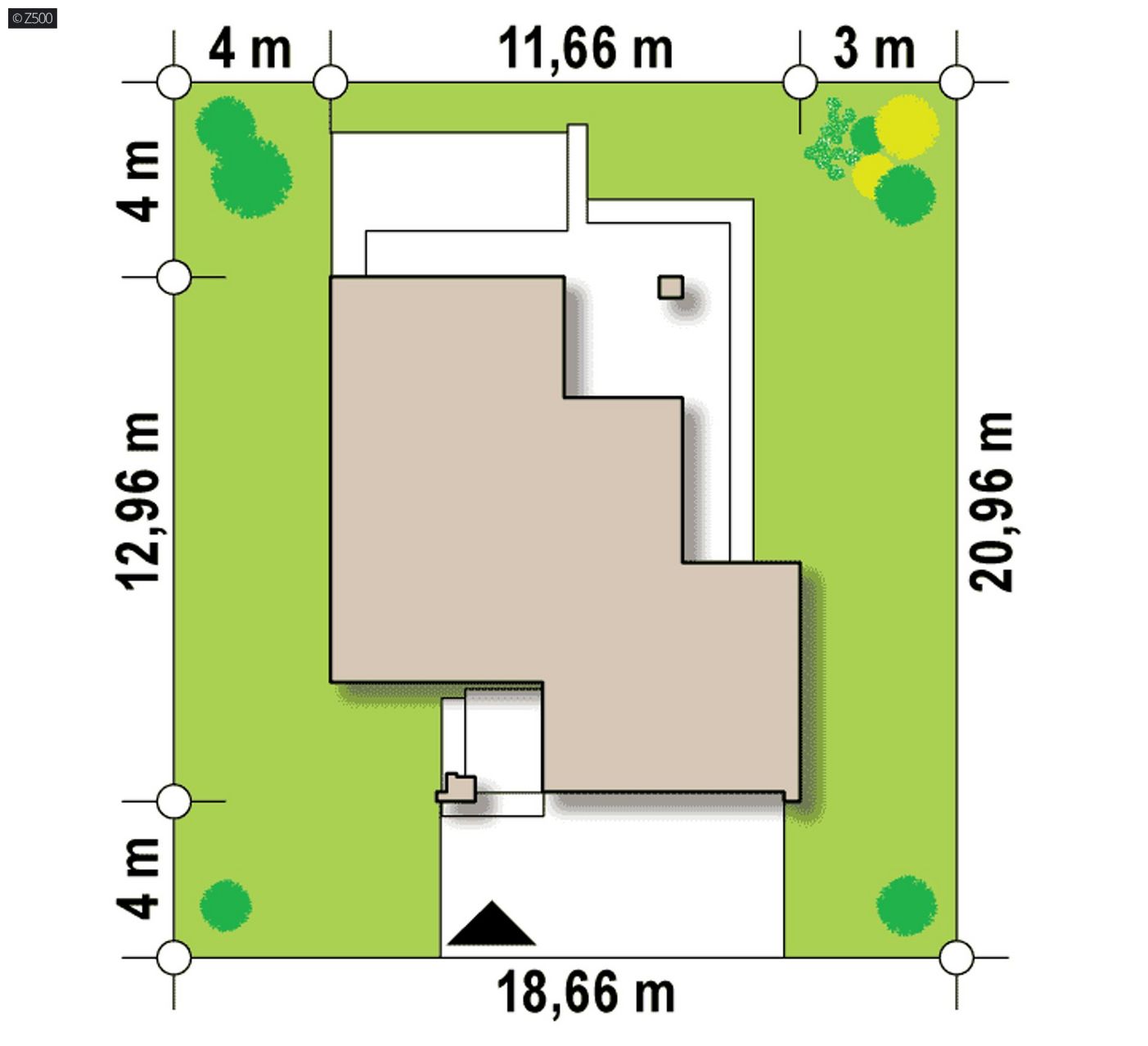 Mājas projekts  - Divstāvu mājas projekts ar divvietīgu garāžu - Z156 A -