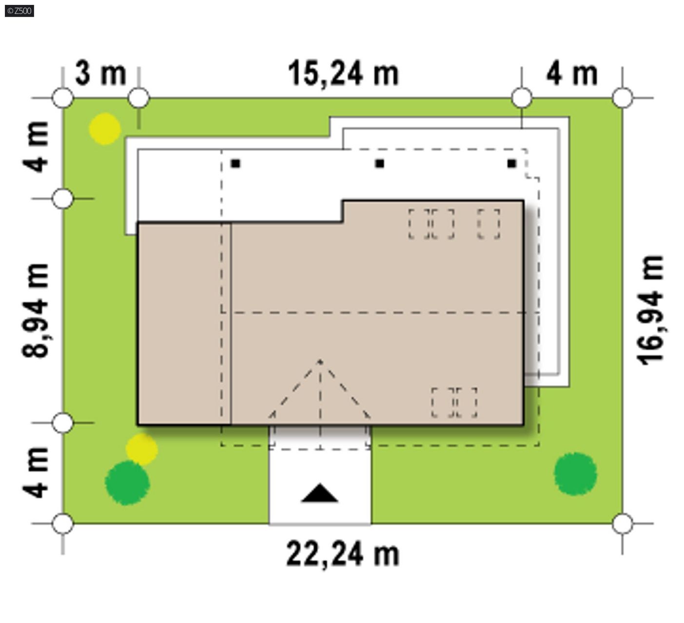 Mājas projekts  - Modernas mājas projekts - Z179