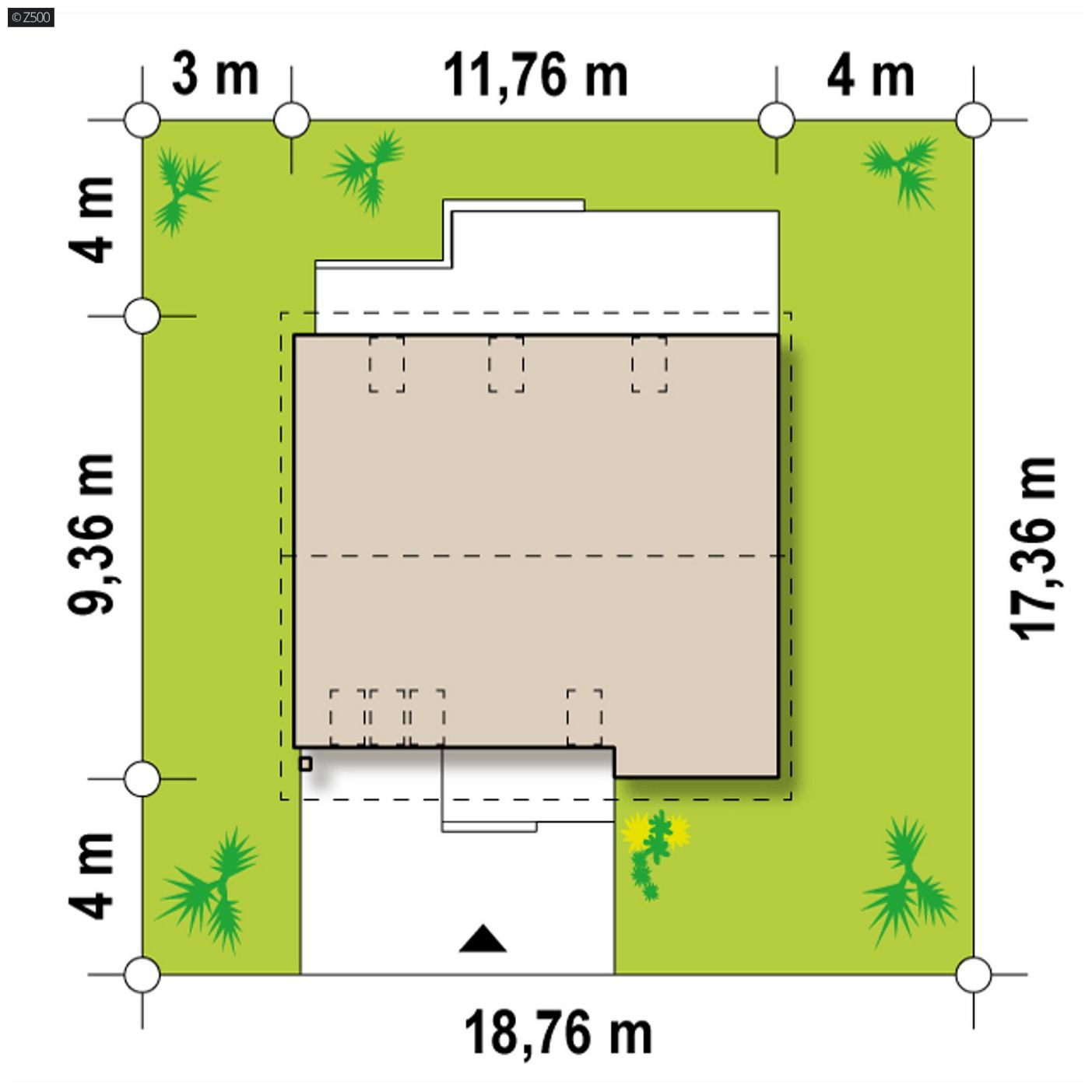 Mājas projekts  - Modernas mājas projekts ar mansardu - Z183