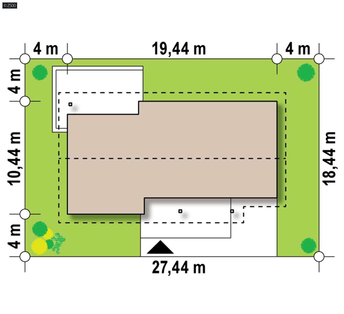 Mājas projekts  - Vienstāvu mājas projekts ar garāžu - Z176 GP
