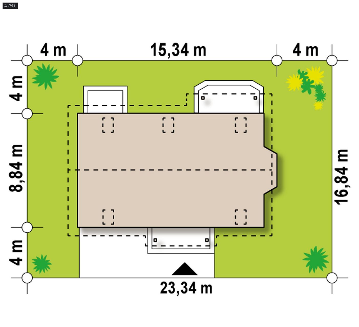 Mājas projekts  - Divstāvu mājas projekts ar garāžu - Z178 + 150