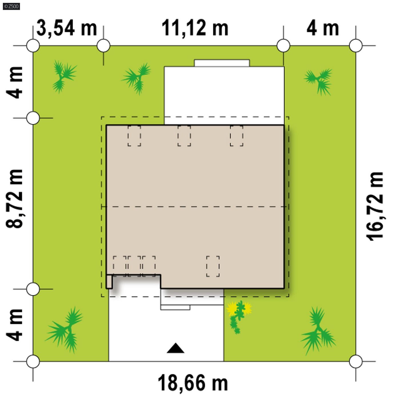 Mājas projekts  - Modernas mājas projekts ar mansardu - Z183 D