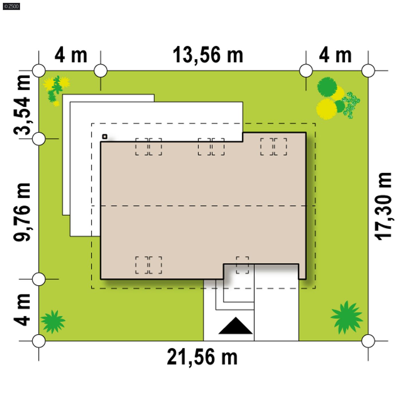 Gotowy projekt domu  - Wygodny dom z poddaszem użytkowym i dużym zapleczem gospodarczym.