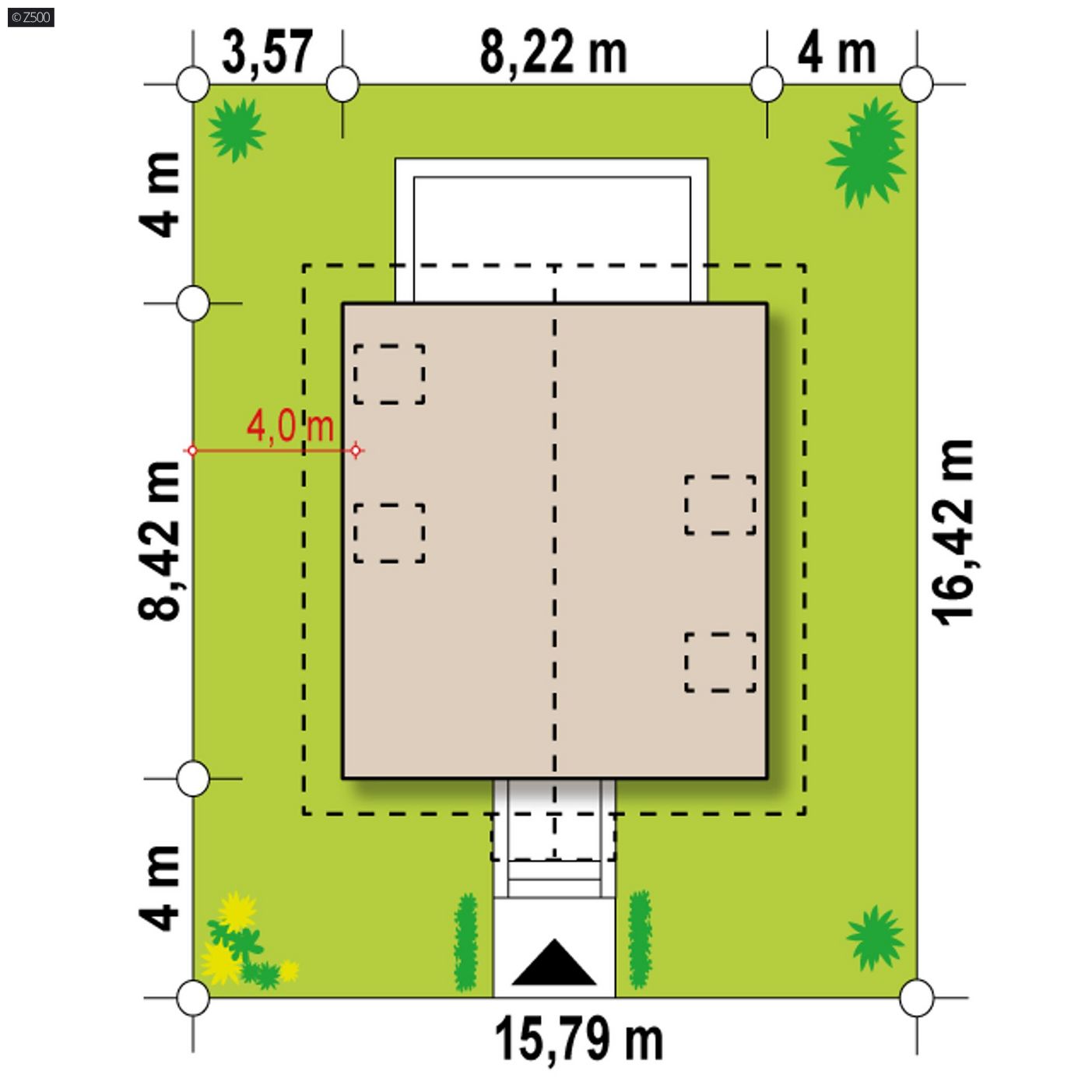 Mājas projekts  - Nelielas, divstāvu mājas projekts - Z1 L D bl