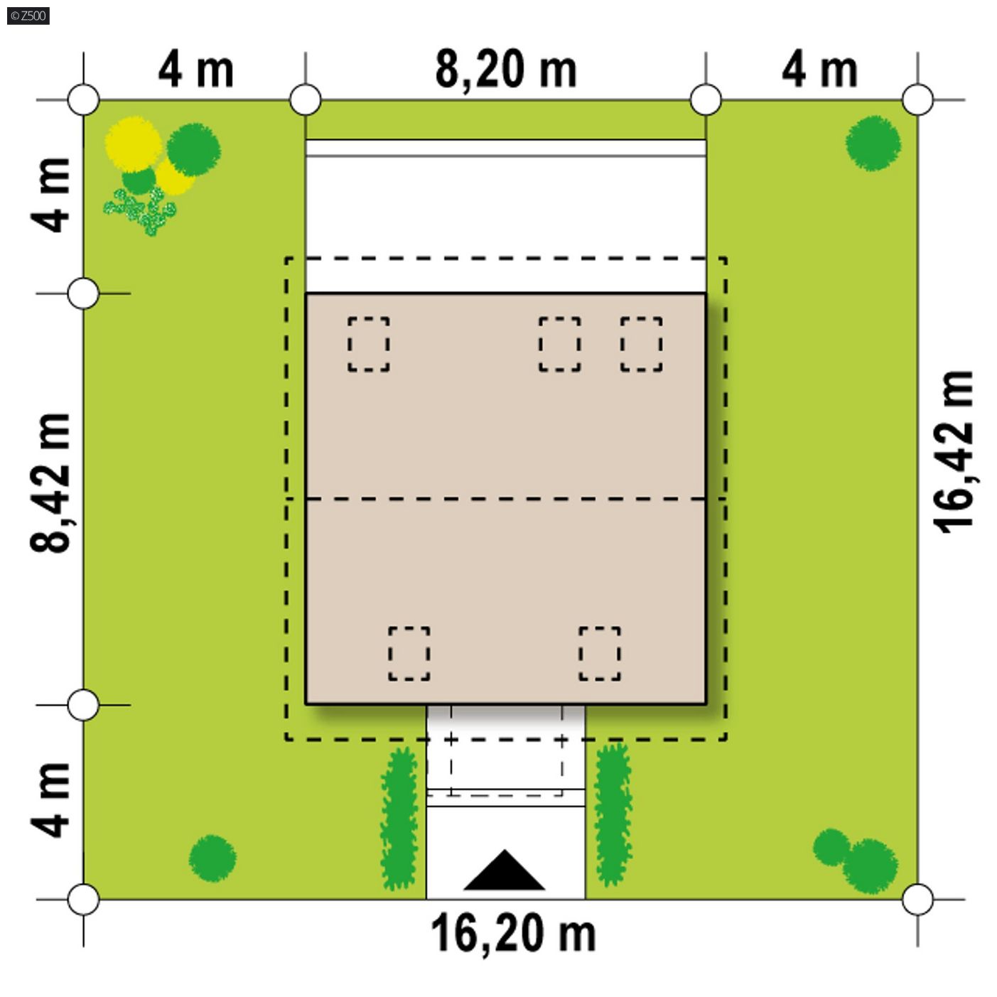 Mājas projekts  - Neliels tradicionāls ģimenes mājas projekts ar mansardu - Z4 D L (bbl)