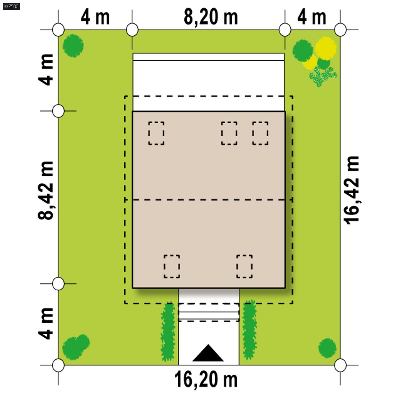 Mājas projekts  - Nelielas mājas projekts ar mansardu- Z4 D bl