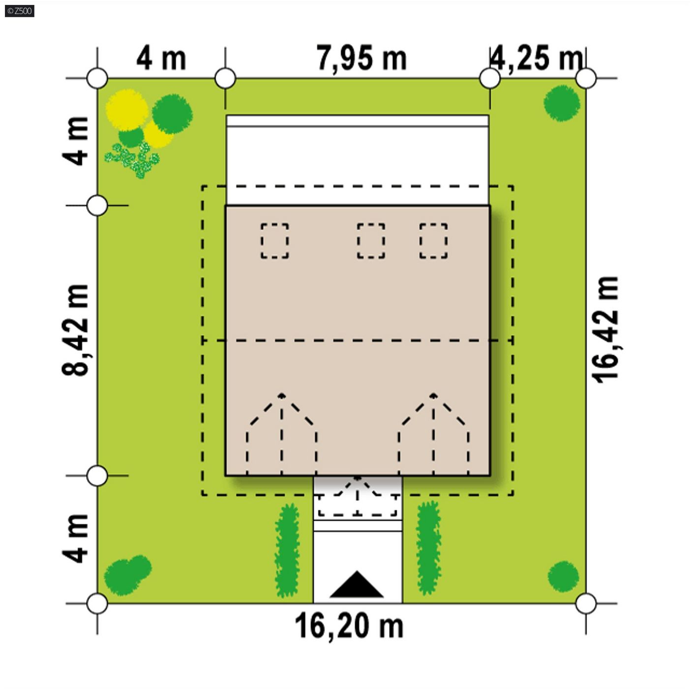 Mājas projekts  - Neliels tradicionāls ģimenes mājas projekts ar mansardu - Z4 D