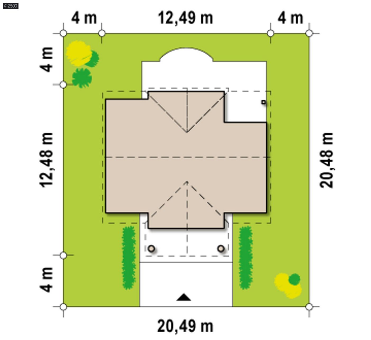 Mājas projekts  - Dzīvojamās mājas projekts ar mansardu - Z9