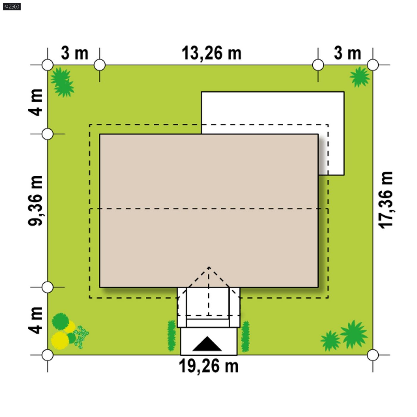 Mājas projekts  - Vienstāvu mājas projekts, kuru ir lēti uzbūvēt - Z8 GP - Z8 v2