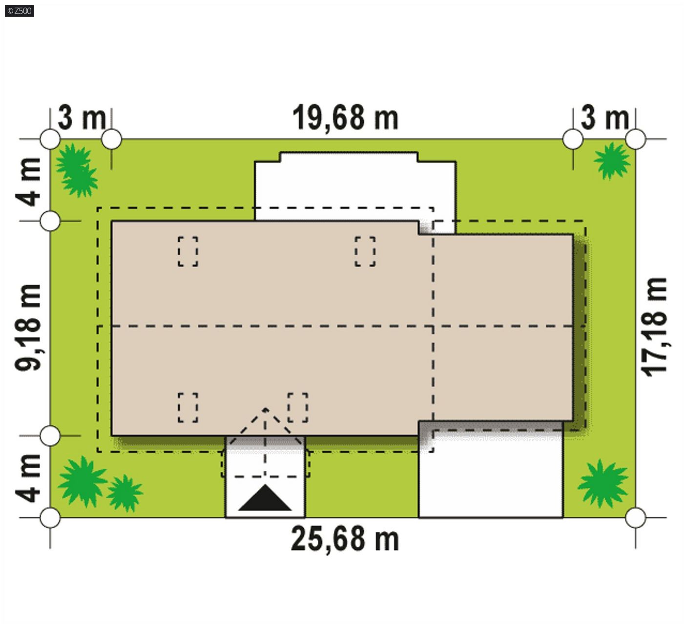 Mājas projekts  - Lēti uzbūvējams mājas projekts ar garāžu divām automašīnām - Z8 40 A GP 2