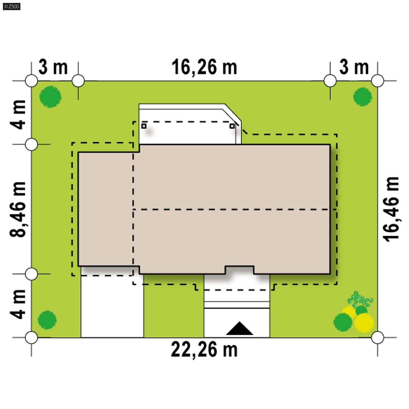 Mājas projekts  - Mazas mājas projekts ar garāžu - Z7 GL