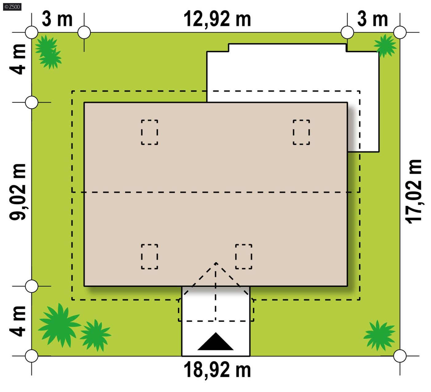 Mājas projekts  - Vienstāvu mājas projekts ar mansardu, kuru ir lēti uzbūvēt - Z8 D 40