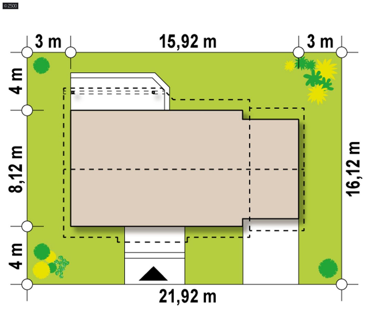 Mājas projekts  - Mazas mājas projekts ar garāžu - Z7 D 30 GP