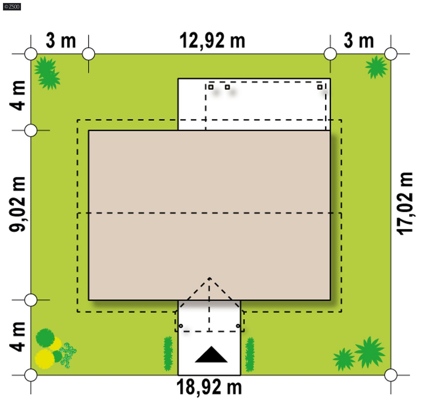 Mājas projekts  - Vienstāvu mājas projekts, kuru ir lēti uzbūvēt - Z8 D V2