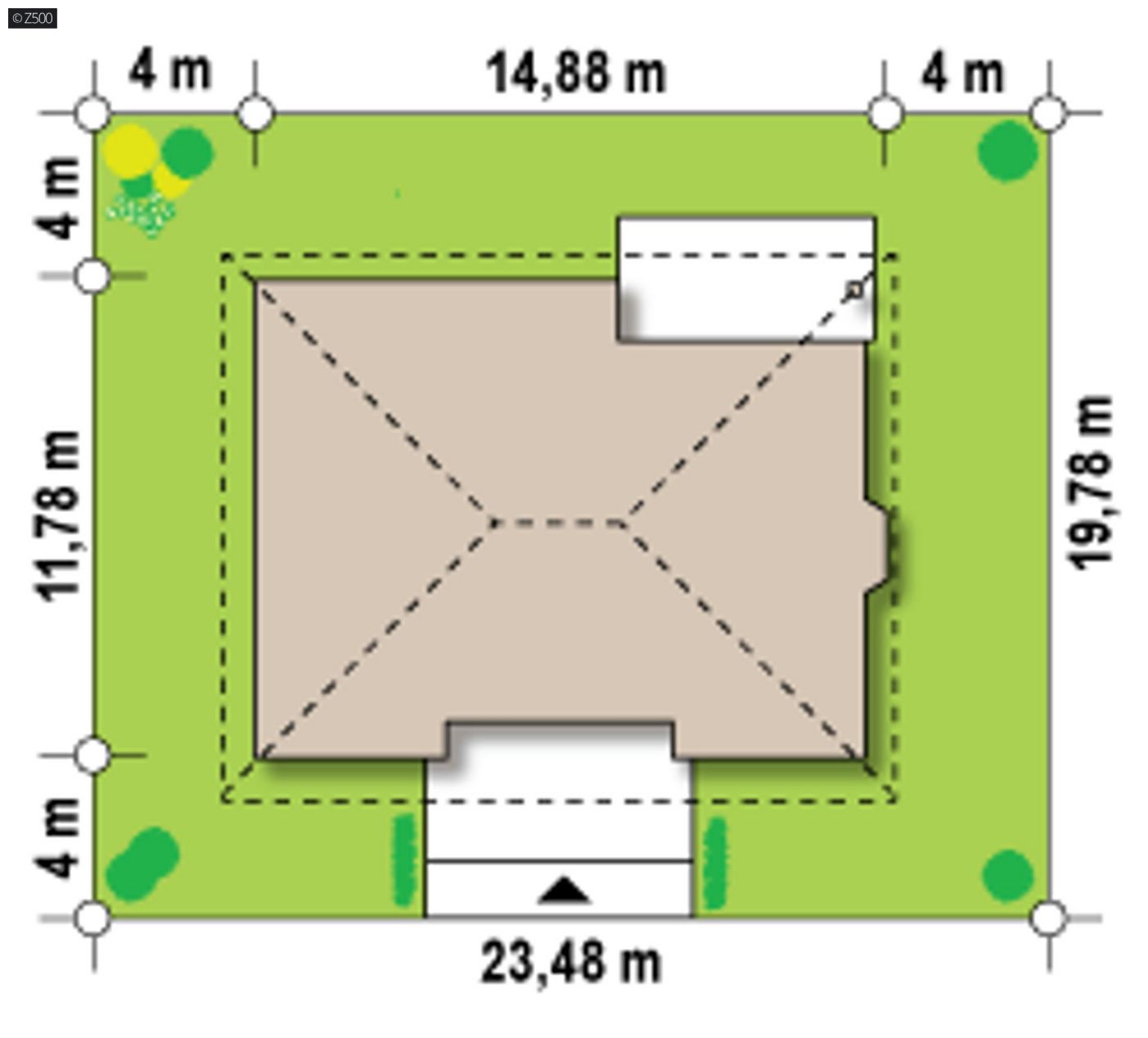 Mājas projekts  - Vienstāva dzīvojamās mājas projekts ar terasi - Z10 D