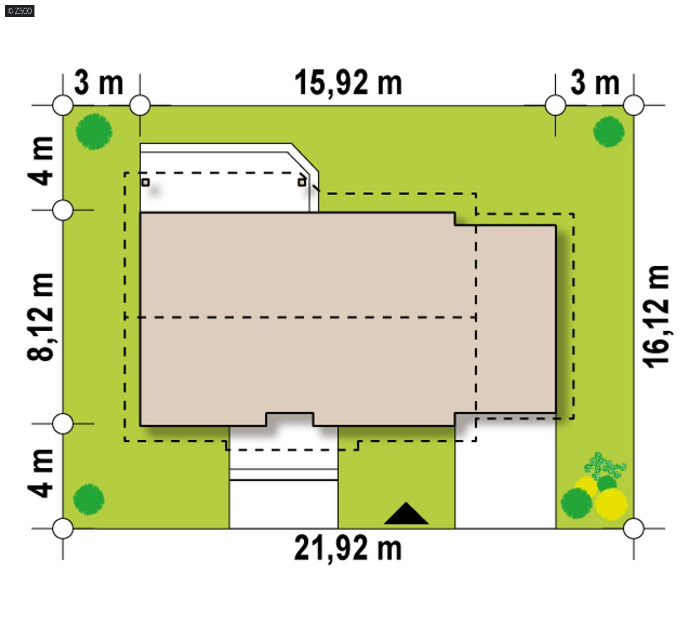 Mājas projekts  - Mazas mājas projekts ar garāžu - Z7 D L GL