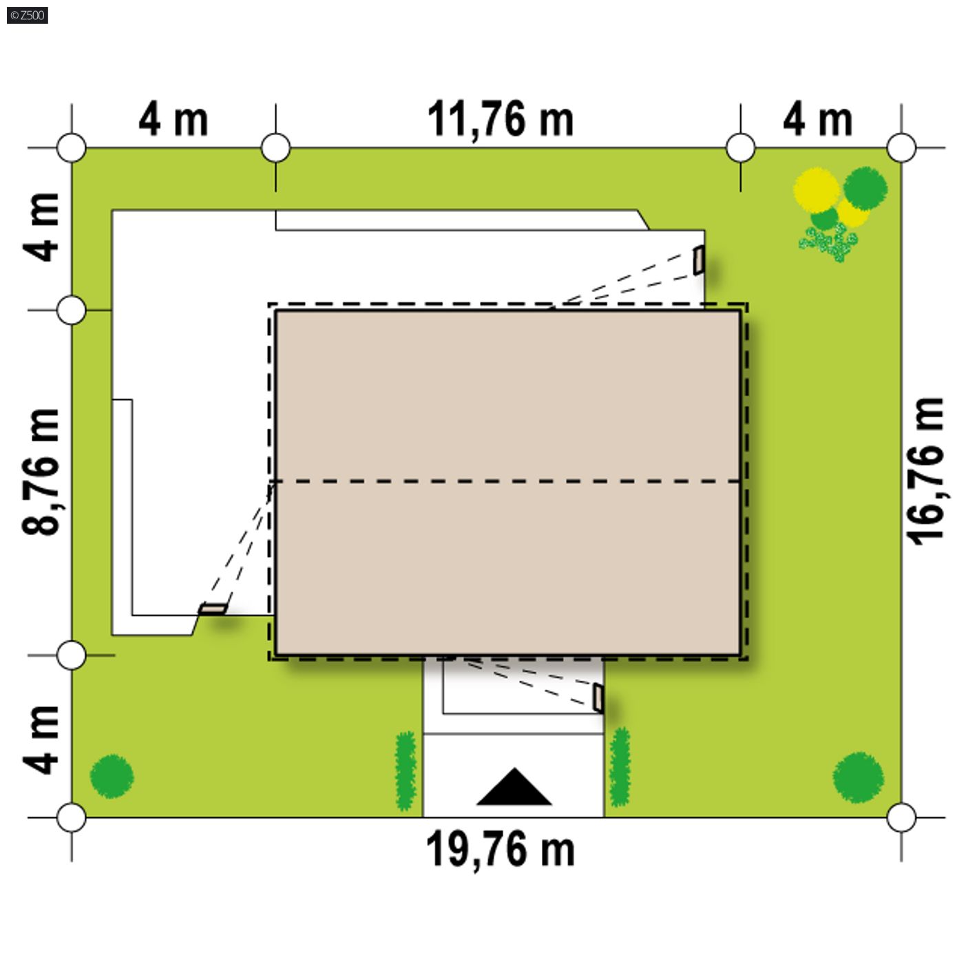 Gotowy projekt domu  - Łączy w sobie prostotę, tradycyjną racjonalność i nowoczesny detal architektoniczny. 