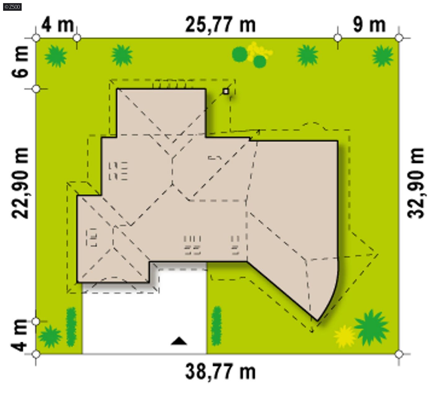 Mājas projekts  - Modernas mājas projekts ar mansardu un garāžu - Zr5 D